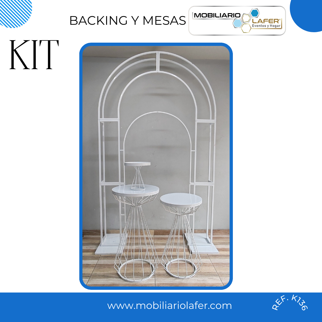 Ref K0136 Kit Backing y 2 Mesas