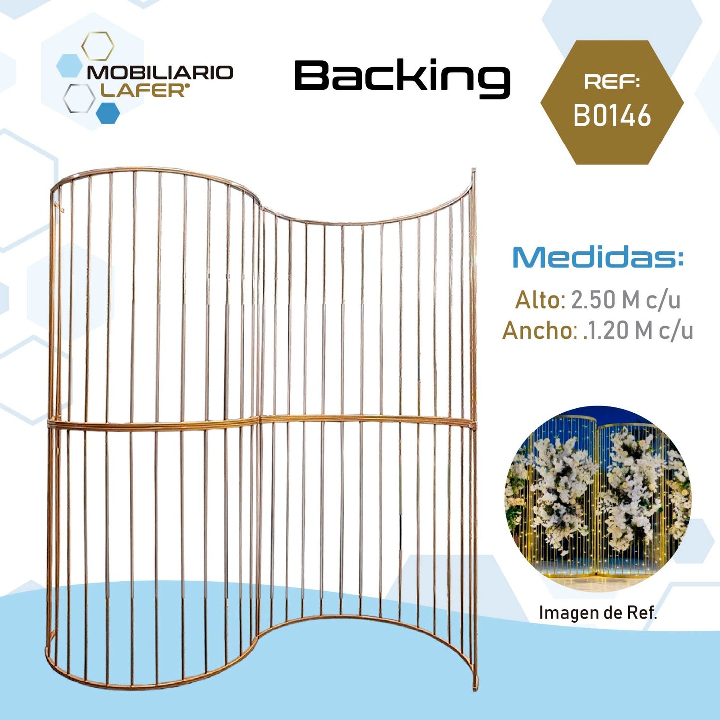 Ref B0146 Backing Desarmable