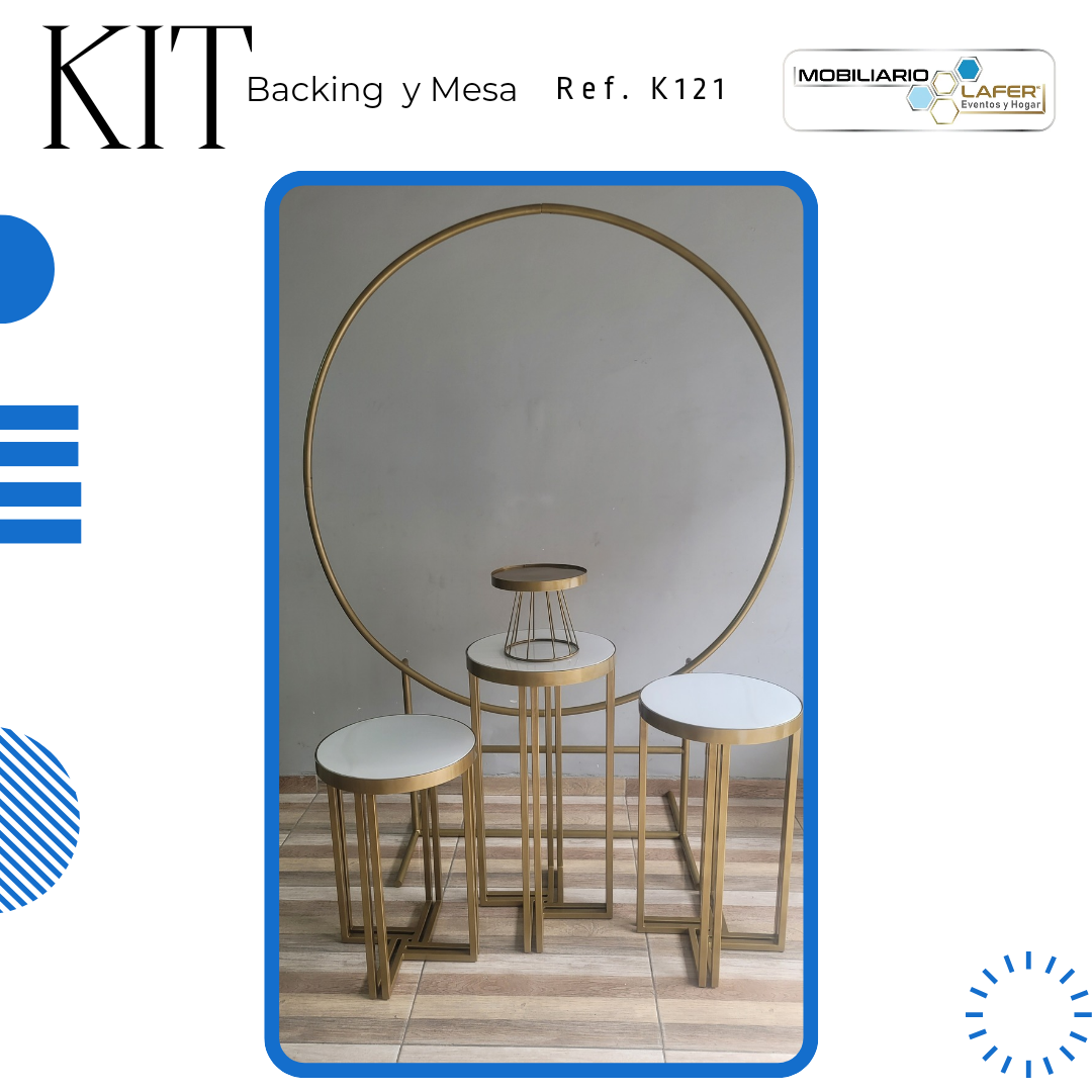 Ref K0121 Kit Backing y 3 Mesa