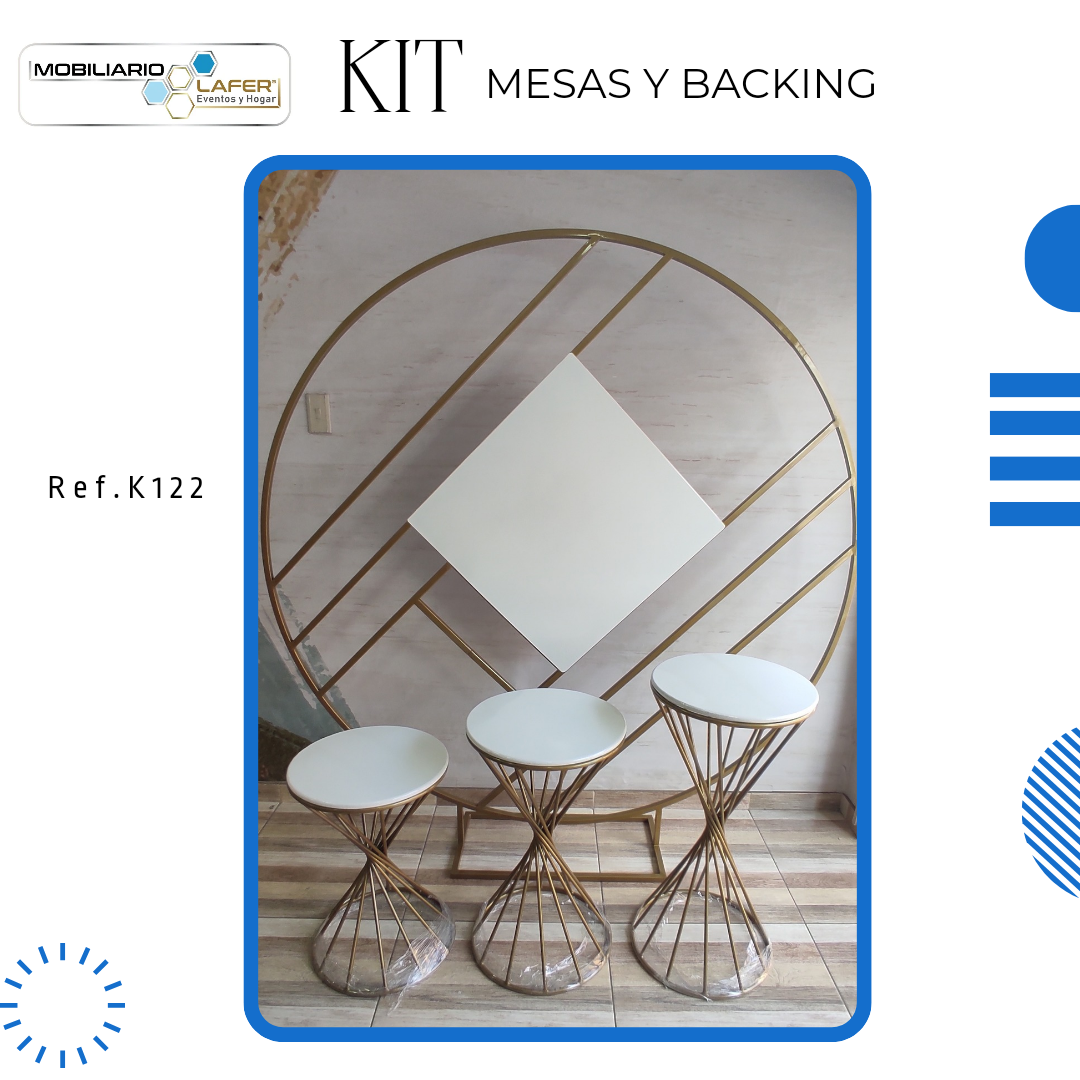 Ref K0122 Kit Backing y 3 Mesa