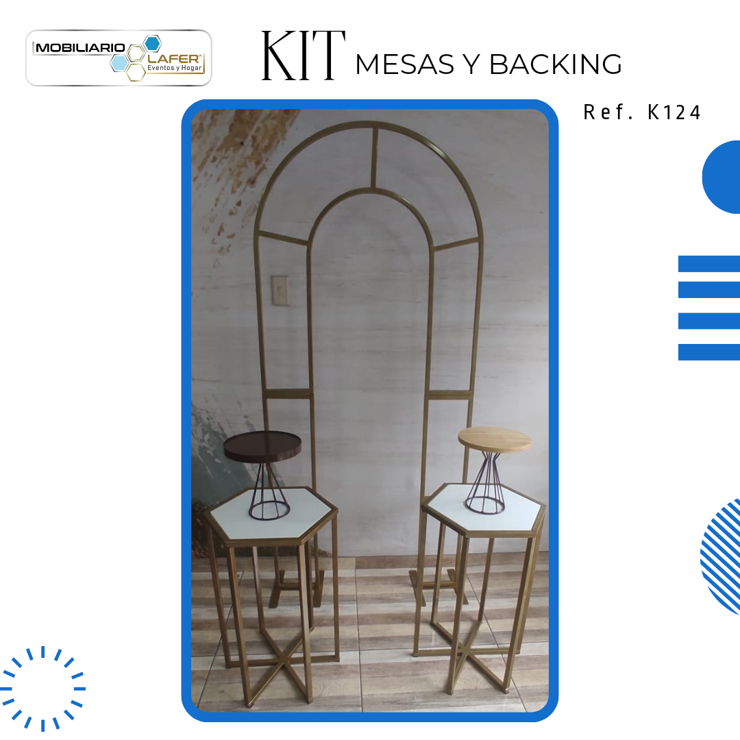 Ref K0124 Kit Backing y 2 Mesas