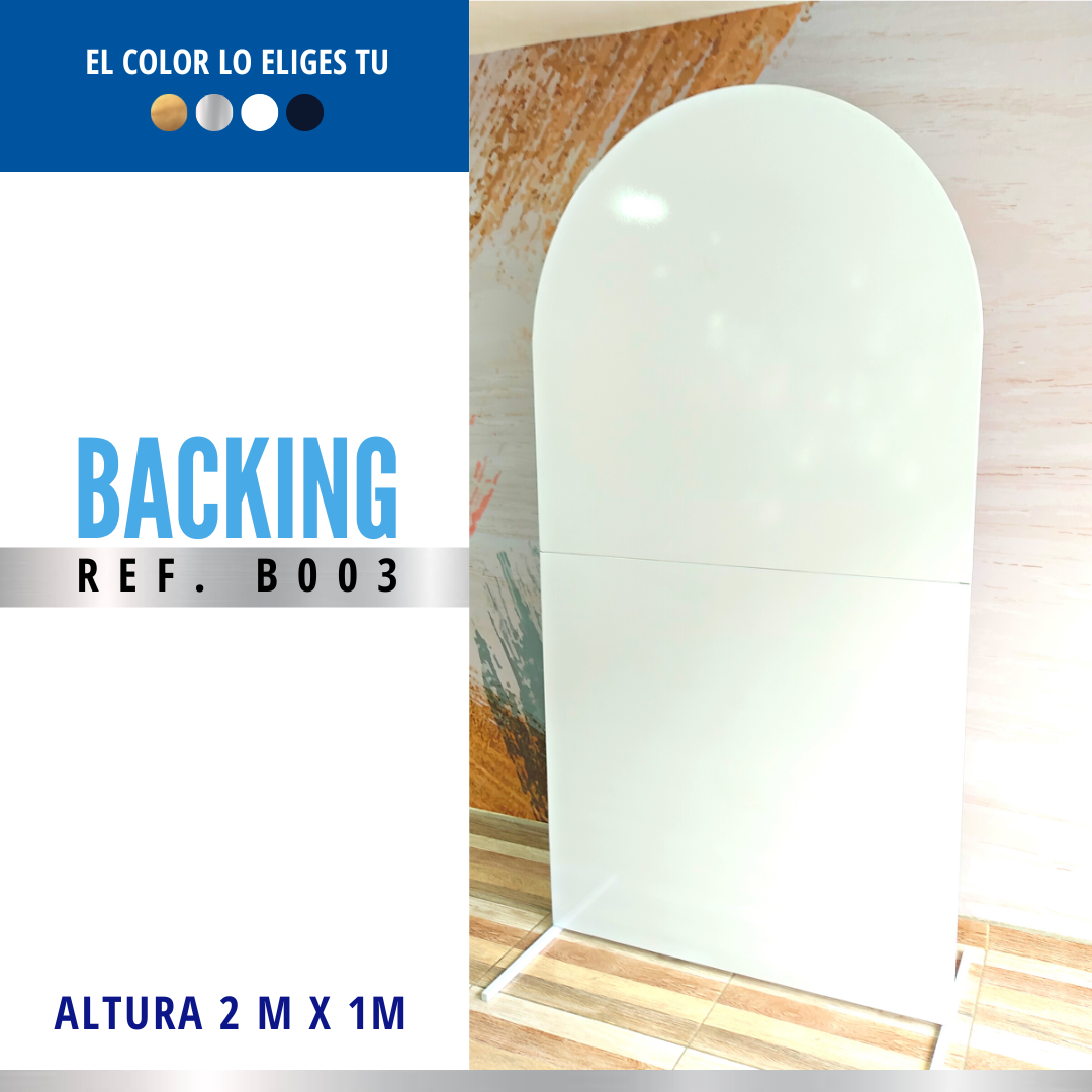 Ref. B003 Backing Curvo o Rectangular