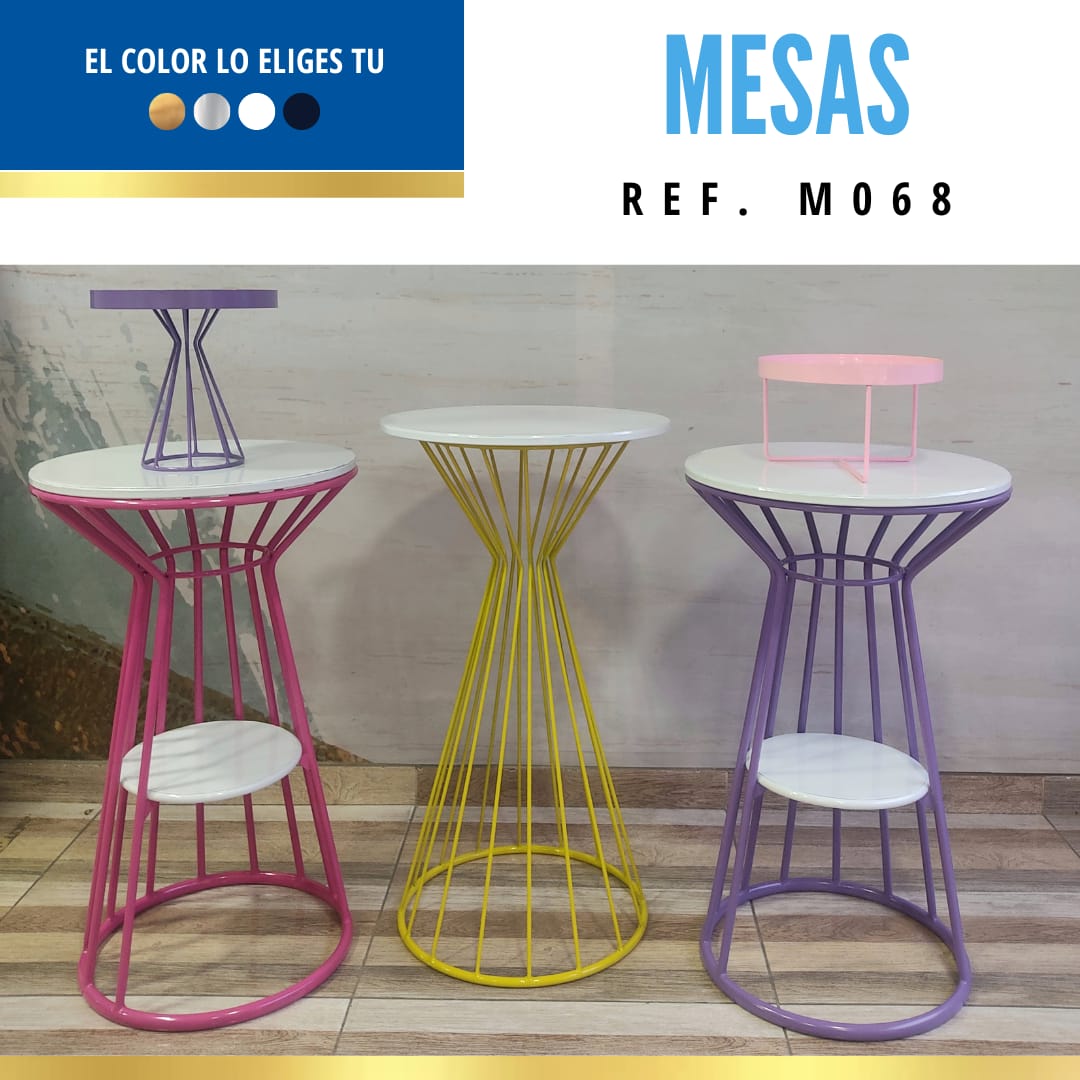 Ref.M068 Kit de 3 Mesas y 2 Bases de Postres