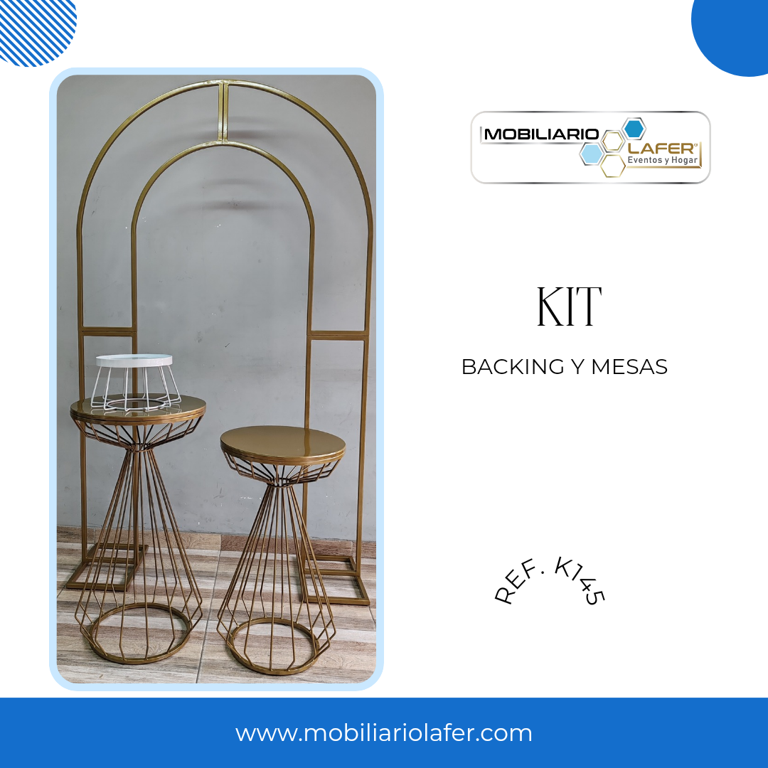 Ref K0145 Kit Backing y 2 Mesas