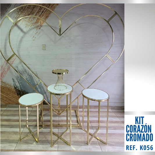 Ref.  K056 Kit de Backing Corazon  y Mesas de Lujo