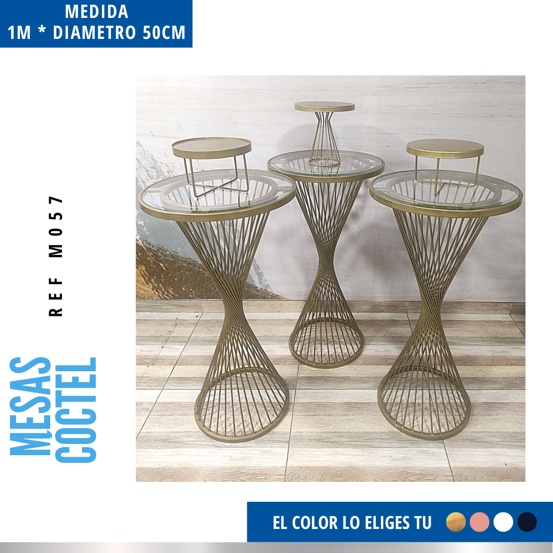 Ref. M057 Kit x 3 Mesas Coctel