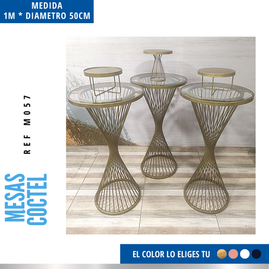 Ref. M057 Kit x 3 Mesas Coctel