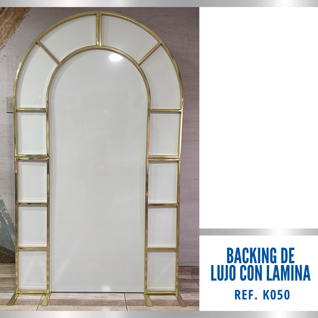Ref. K050 Backing Cromado con Lamina Metalica