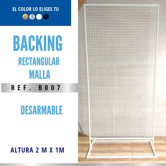 Ref. B007 Backing Malla Rectangular